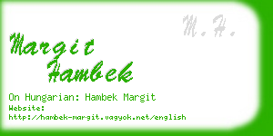 margit hambek business card